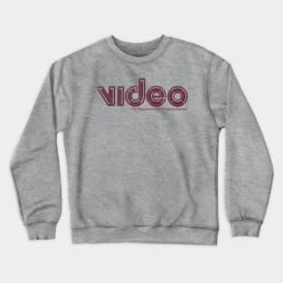 1980s video magazine, retro home video logo Crewneck Sweatshirt